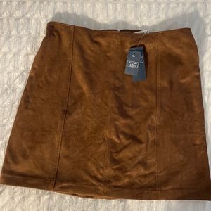 Abercrombie & Fitch Brown Suede Skirt